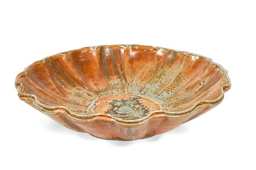 Lot 31 - Attributed to Ruthanne Tudball (1948-), a large soda glazed studio pottery bowl