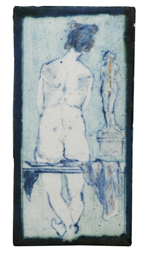 Lot 49 - Eric James Mellon (1925-2014), Maiden with a Statue, 2000