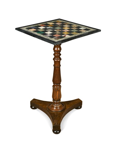 Lot 462 - A specimen marble top rosewood occasional table, 19th century and later