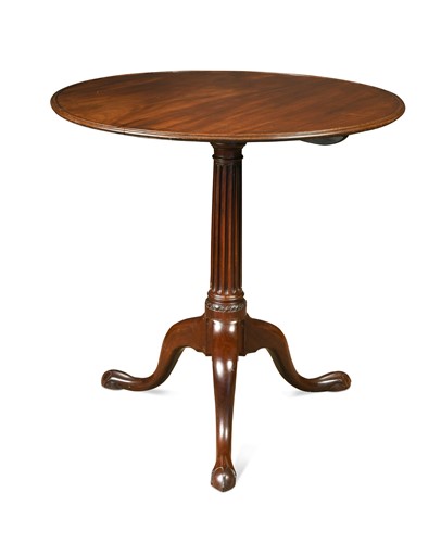 Lot 667 - A mahogany tripod table, 19th century
