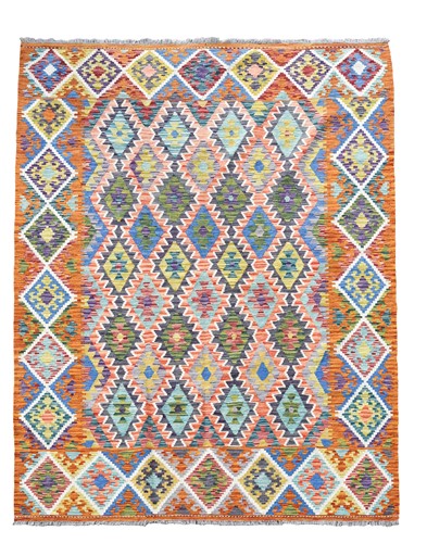 Lot 217 - A contemporary hand-knotted pure wool kelim carpet