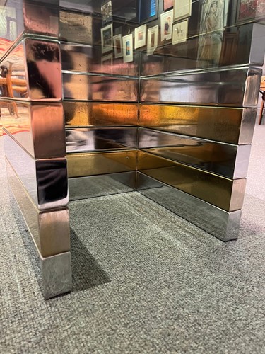 Lot 218 - A rare Pieff chrome and brass coffee table, circa 1975