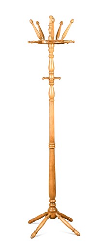 Lot 203 - A mid-century turned beech hat and coat stand
