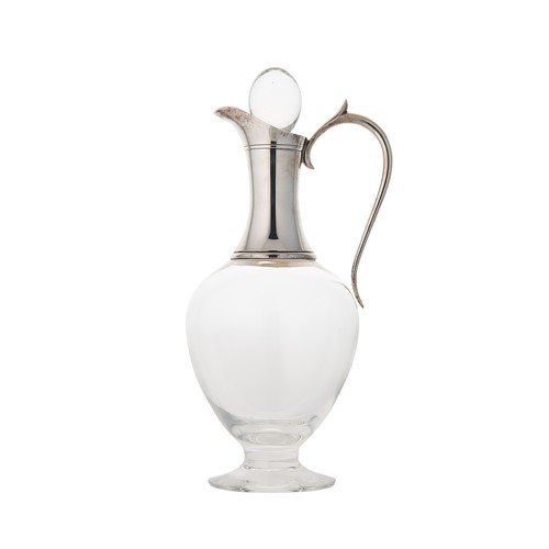 Lot 435 - An Elizabeth II silver topped glass claret jug