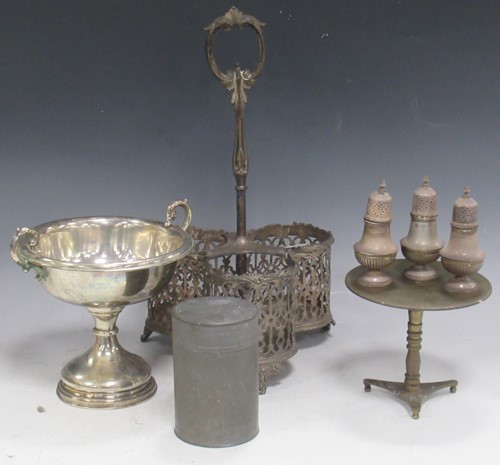 Lot 212 - A mixed collection of plated and silver items...