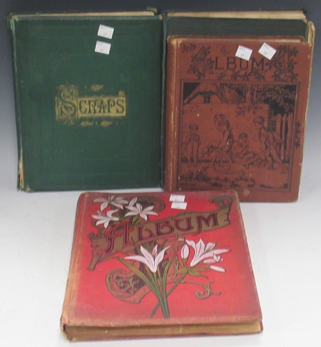 Lot 90 - Ephemera: Four Scrap Albums containing...