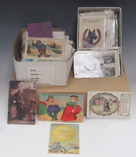 Lot 98 - Two boxes of novelty greetings cards, and...