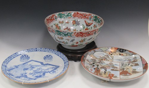 Lot 29 - A modern Chinese punch bowl decoraqted with...