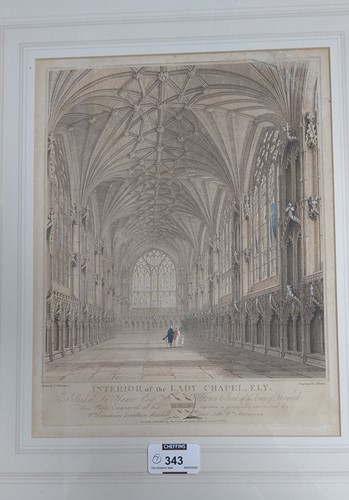 Lot 343 - Seven framed prints of Ely and Cambridgeshire,...