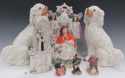 Lot 66 - Group of 19th century Staffordshire flat backs...