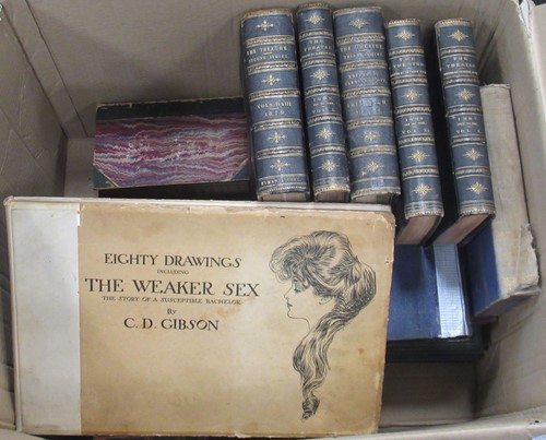 Lot 187 - A box of books to include bound copy volumes...