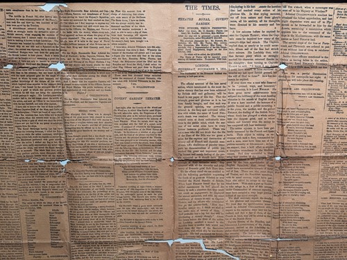 Lot 261 - A framed newspaper cutting of the The Times...