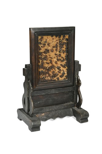 Lot 361 - A Chinese tortoiseshell table screen