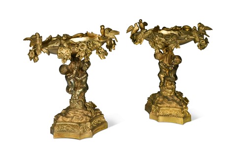 Lot 283 - A pair of ormolu comports, 19th century