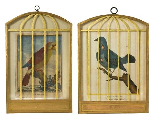 Lot 242 - A pair of glazed 'Birdcage' prints, early 20th century