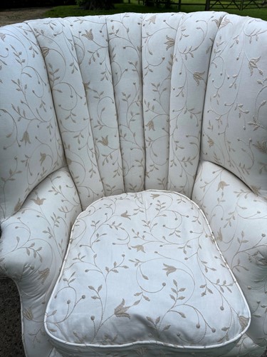 Lot 756 - A mahogany barrel back armchair, late 19th century