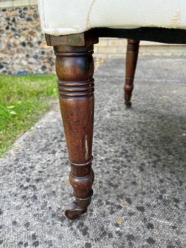 Lot 756 - A mahogany barrel back armchair, late 19th century