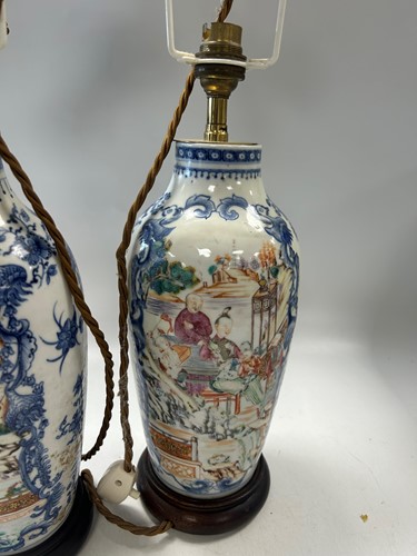Lot 21 - A pair of Chinese famille rose export porcelain vases, circa 1790