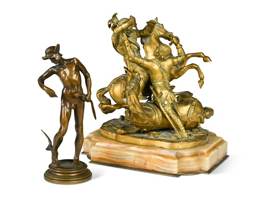Lot 574 - After Sir Alfred Gilbert, Perseus Arming, late 19th century