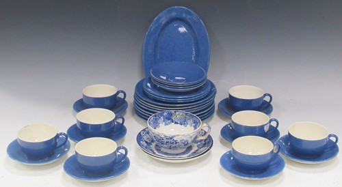 Lot 50 - A part service of Moorcroft powder blue wares,...