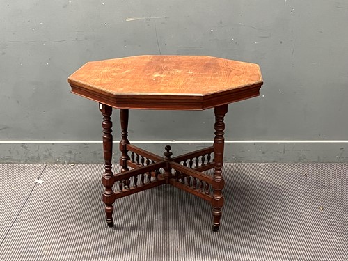 Lot 435 - A late Victorian Aesthetic period octagonal...