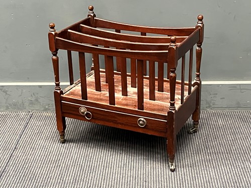 Lot 453 - A three division mahogany canterbury with...