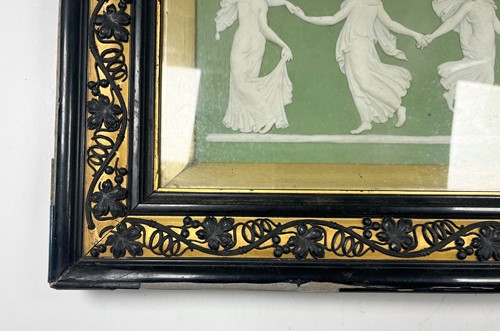 Lot 161 - A Wedgwood green jasperware plaque, 19th century
