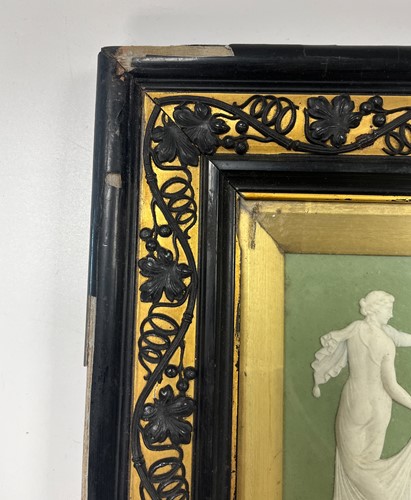 Lot 161 - A Wedgwood green jasperware plaque, 19th century