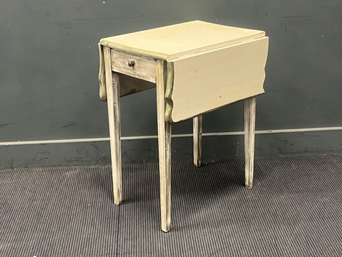 Lot 382 - A white painted pembroke table the shaped...