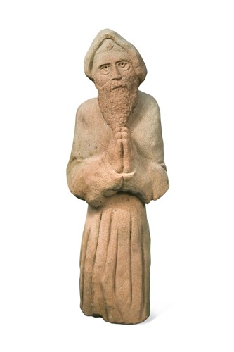 Lot 579 - A carved sandstone figure, possibly medieval