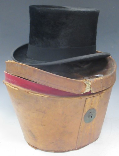 Lot 86 - A top hat by Lincoln Benett & Co London, in...