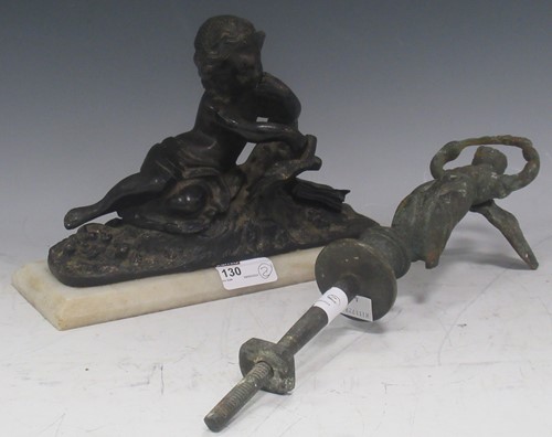 Lot 67A - A bronze sculpture of a reclining figurer...