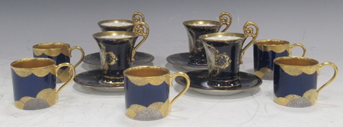 Lot 151 - 19th century Berlin Factory coffee cups and...