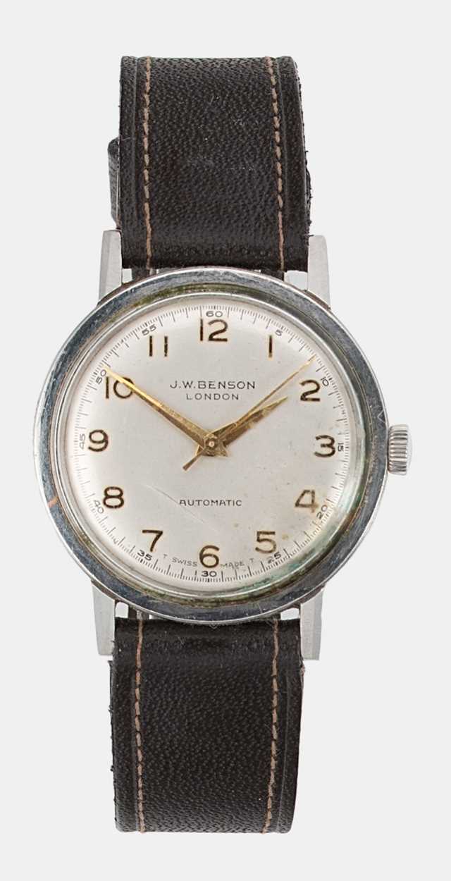 Lot 247 - J.W. Benson, London - A steel wristwatch