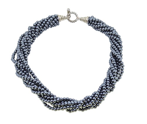 Lot 1 - Tiffany & Co - A Hematite torsade necklace