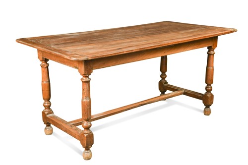 Lot 355 - A French fruitwood farm house table, 19th century