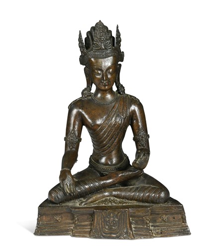 Lot 99 - A Nepalese bronze figure of a Tara, 19th/20th century