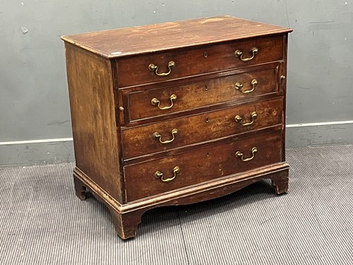 Lot 359 - A George III mahogany dressing table chest,...