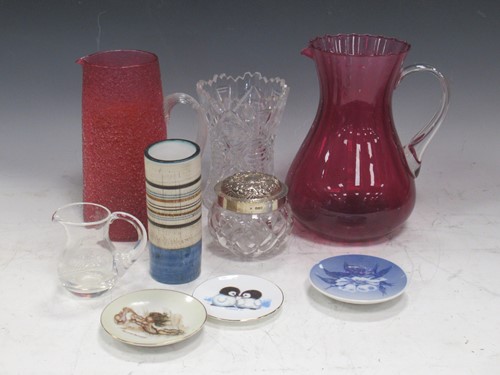 Lot 84a - Decorative china and glass including a wash...