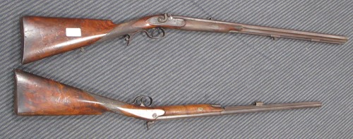 Lot 79a - Two 19th century percussion guns by Mortimer...