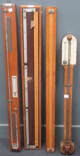 Lot 82a - A Negretti & Zambra stick barometer, another...