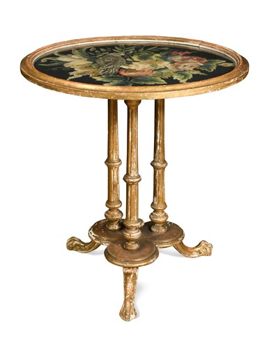 Lot 64 - A carved giltwood side table, 19th century