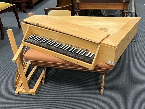 Lot 500 - A modern straight sided spinet on stand, made...