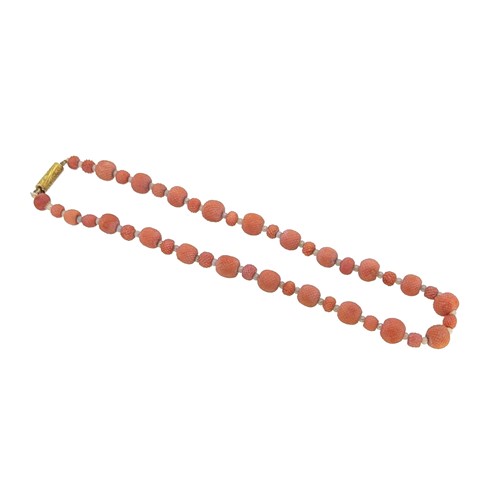 Lot 70 - A 19th century coral bead necklace