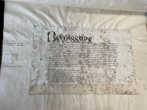 Lot 365 - Medieval manuscript documents, Ely and surrounding areas in Cambridgeshire.