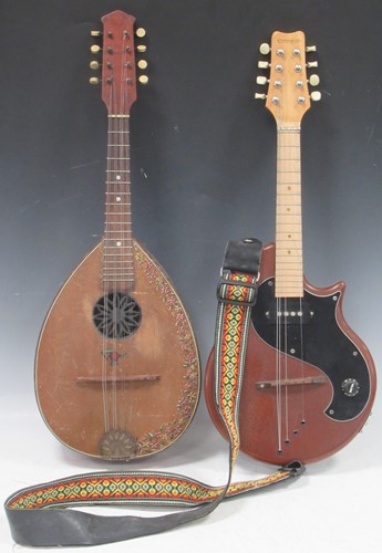 Lot 174 - An electric mandolin by Errington and another...