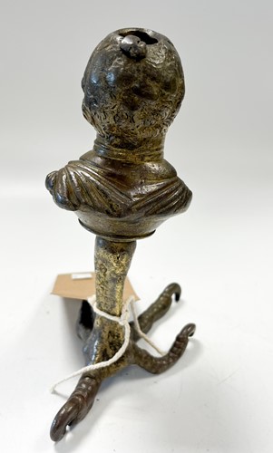 Lot 660 - A gilt bronze oil lamp in the form of a satyr, Northern Italian 17th century