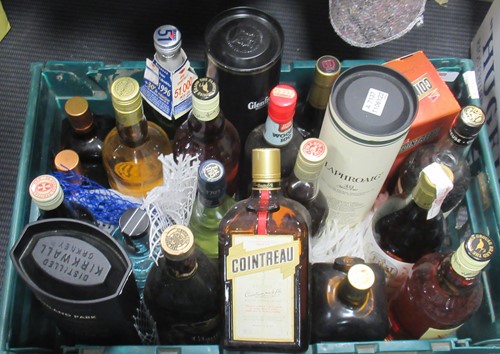 Lot 223 - Mixed spirits and liqueurs, 21 bottles.