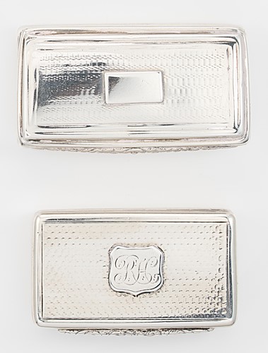 Lot 288 - Two 19th century silver snuffboxes, mark of Francis Clark