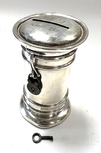 Lot 186 - A silver novelty money box in the form of a...